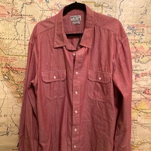 Lucky Brand XXL Red Chambray Shirt